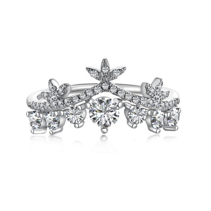 Japanese Korean Light Luxury S925 Sterling Silver Ring