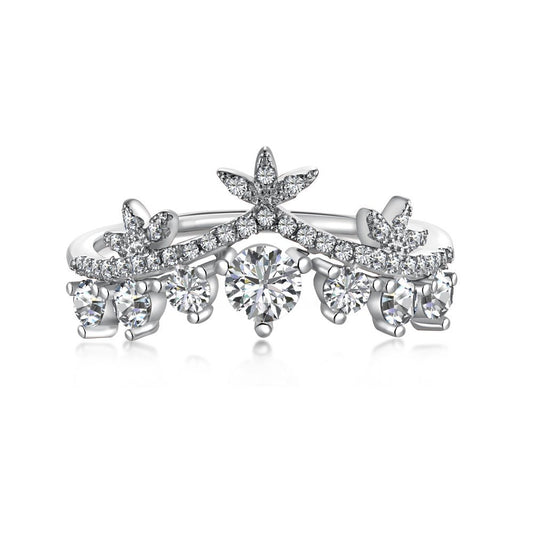 Japanese Korean Light Luxury S925 Sterling Silver Ring